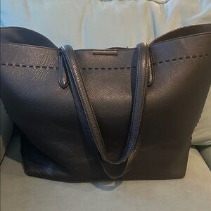 Cole Haan Payson Elegant Black Pebbled Leather Tote Bag EUC